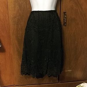 CADSADEI BLACK LACE SKIRT - 14